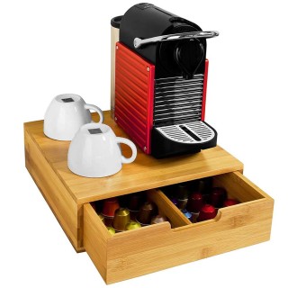 BAKAJI Ξύλινος Διοργανωτής από Μπαμπού με 1 Συρτάρι για Κάψουλες Κ... BAKAJI Ξύλινος Διοργανωτής από Μπαμπού με 1 Συρτάρι για Κάψουλες Κ...