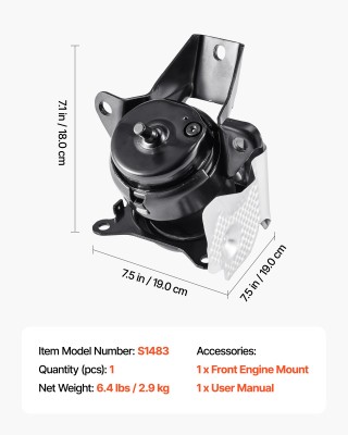 VEVOR Αντικατάσταση Βάσης Κινητήρα Αριστερής Μπροστινής Θέσης για C...