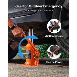 VEVOR 20 Τόνων Υδραυλικός Γρύλος Μπουκαλιού, Πορτοκαλί PSQJDCSSDS20...