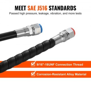 Σετ Σωλήνων VEVOR 20 ft για Υδραυλικό Τιμόνι Σκαφών έως 300 HP  YYR...