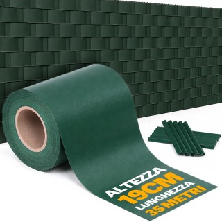 BAKAJI Ταινία Σκίασης PVC Πράσινη 19 cm x 35 m 450 g/m² με UV Προστ...