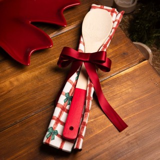 Villa dEste Home Κουτάλι Κουζίνας 30 εκ. από Μπαμπού με Κόκκινη Λαβ...