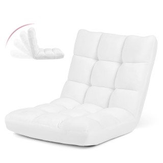 Costway Πτυσσόμενος Τροπικός Καναπές Tatami Λευκό Μαξιλάρι Δαπέδου ...