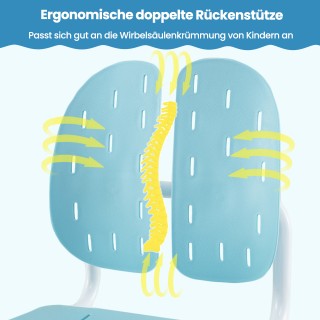 Costway Παιδική Καρέκλα Γραφείου με Διπλή Πλάτη Ρυθμιζόμενη σε Ύψος...