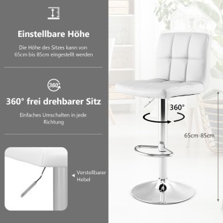 Costway Σετ 1/2 Σκαμπό Μπαρ με Ρυθμιζόμενο Ύψος και Περιστρεφόμενο... Costway Σετ 1/2 Σκαμπό Μπαρ με Ρυθμιζόμενο Ύψος και Περιστρεφόμενο...