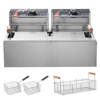 VEVOR Επαγγελματική Ηλεκτρική Φριτέζα 2500W 12L Ανοξείδωτη Αναβάθμι...