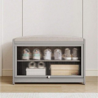 BAKAJI Παπουτσοθήκη με Κάθισμα Γκρι 1 Πόρτα Εξοικονόμησης Χώρου με ... BAKAJI Παπουτσοθήκη με Κάθισμα Γκρι 1 Πόρτα Εξοικονόμησης Χώρου με ...