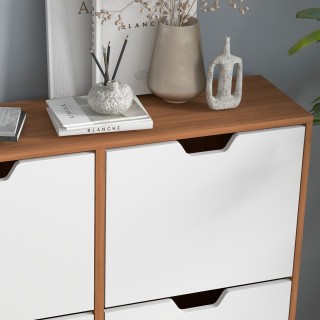 Σχάρα παπουτσιών HOMCOM φορητή σε μοριοσανίδα και πεύκο με 4 συρτάρ... Σχάρα παπουτσιών HOMCOM φορητή σε μοριοσανίδα και πεύκο με 4 συρτάρ...