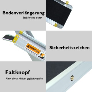 Costway Τηλεσκοπική Ράμπα Αλουμινίου με Αντιολισθητική Επιφάνεια (Μ...