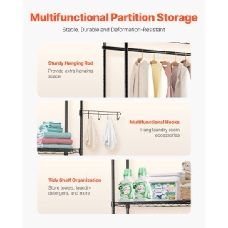 VEVOR Ράφι Αποθήκευσης Πλυντηρίου 6 Επιπέδων Μαύρο LDXYJZJTJK2PA7MN... VEVOR Ράφι Αποθήκευσης Πλυντηρίου 6 Επιπέδων Μαύρο LDXYJZJTJK2PA7MN...