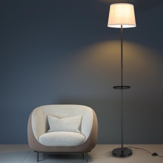 BAKAJI Μοντέρνα Επιδαπέδια Λάμπα με Παραβάν Υφάσματος E27 και Ενσωμ... BAKAJI Μοντέρνα Επιδαπέδια Λάμπα με Παραβάν Υφάσματος E27 και Ενσωμ...