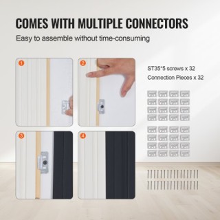 VEVOR Λευκά Ξύλινα Ακουστικά Πάνελ 8 Τεμ 96x6 ιντσών WPCBTQBYGBL9... VEVOR Λευκά Ξύλινα Ακουστικά Πάνελ 8 Τεμ 96x6 ιντσών WPCBTQBYGBL9...