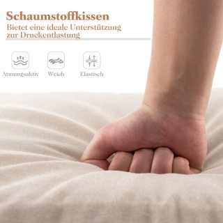 Costway  Μαξιλάρι Ξαπλώστρας Κήπου 180 x 55 x 5 εκ. Μπεζ NP11525WH-1