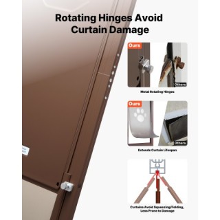 VEVOR Πόρτα Κατοικίδιων για Συρόμενη Τζαμαρία, Ρυθμιζόμενο Ύψος 192...