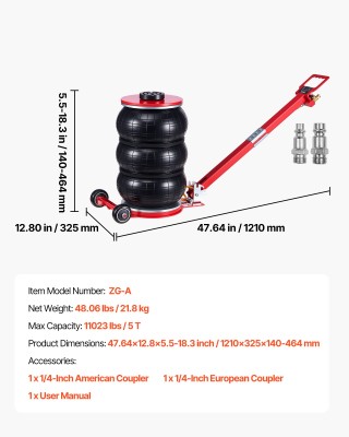VEVOR Αερόσακος Ανύψωσης 5 Τόνων με Ρυθμιζόμενη Μακριά Λαβή & Λαστι... VEVOR Αερόσακος Ανύψωσης 5 Τόνων με Ρυθμιζόμενη Μακριά Λαβή & Λαστι...