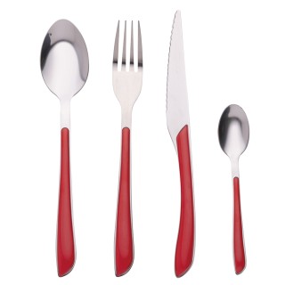 Galileo Σετ 24 μαχαιροπίρουνα από ανοξείδωτο ατσάλι με λαβή χρώματο... Galileo Σετ 24 μαχαιροπίρουνα από ανοξείδωτο ατσάλι με λαβή χρώματο...