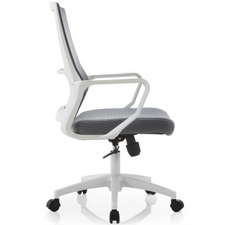 Shally Dogan  Γκρι Καρέκλα Γραφείου με Λευκή Δομή Πολυθρόνα για Γρα...