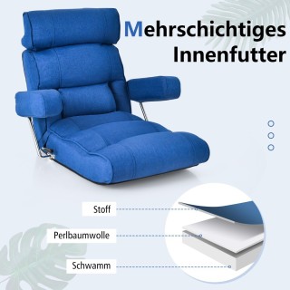 Costway Πτυσσόμενη Καρέκλα Δαπέδου με Ρυθμιζόμενη Πλάτη και Μαξιλάρ... Costway Πτυσσόμενη Καρέκλα Δαπέδου με Ρυθμιζόμενη Πλάτη και Μαξιλάρ...