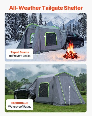 VEVOR Σκηνή Μεγάλου SUV για 5-9 Άτομα, Όλες Οι Εποχές, 3.23 x 2.44μ...