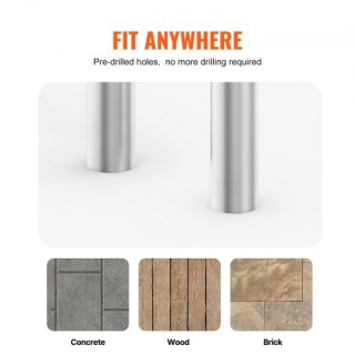 VEVOR  Προκατασκευασμένη Ανοξείδωτη Χειρολαβή Πισίνας 46x37 εκ. για...