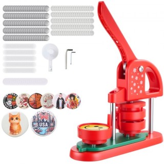 VEVOR Μηχανή Κατασκευής Καρφίτσας, Πλαστική, 58 mm, 100 Τμχ, Κόκκιν...