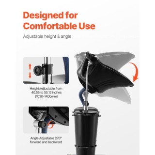 VEVOR Φορητός Νιπτήρας Κομμωτηρίου με Ρυθμιζόμενο Ύψος και Σωλήνα Α...