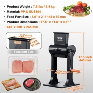 Επαγγελματικός Μαλακωτής Κρέατος VEVOR, Χειροκίνητος Ανοξείδωτος Μη... Επαγγελματικός Μαλακωτής Κρέατος VEVOR, Χειροκίνητος Ανοξείδωτος Μη...