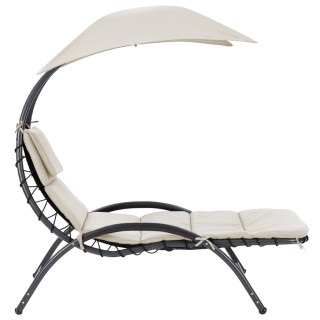 BAKAJI Ξαπλώστρα Παραλίας με Ομπρέλα Αιώρα Κήπου Ατσάλι Μπεζ 02842178 BAKAJI Ξαπλώστρα Παραλίας με Ομπρέλα Αιώρα Κήπου Ατσάλι Μπεζ 02842178