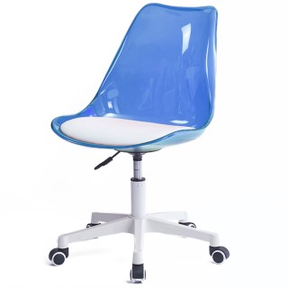 Shally Dogan Καρέκλα Γραφείου με ρόδες και Διαφανή Μπλε Πλάτη Καρέ... Shally Dogan Καρέκλα Γραφείου με ρόδες και Διαφανή Μπλε Πλάτη Καρέ...