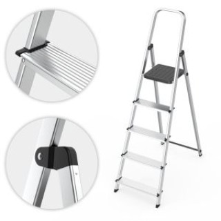 ModernHome Πτυσσόμενη Σκάλα Αλουμινίου με 5 σκαλοπάτια Ανθεκτική κα... ModernHome Πτυσσόμενη Σκάλα Αλουμινίου με 5 σκαλοπάτια Ανθεκτική κα...