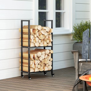 Outsunny Αποθηκευτικός Χώρος Ξύλων Εξωτερικού και Εσωτερικού Χώρου ...