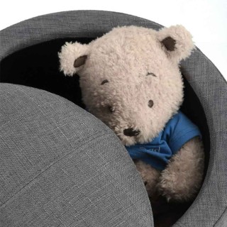 BAKAJI Πουφ Αποθηκευτικός Χώρος Σκαμπό Κασετίνα Υποπόδιο Ύφασμα Γκ... BAKAJI Πουφ Αποθηκευτικός Χώρος Σκαμπό Κασετίνα Υποπόδιο Ύφασμα Γκ...