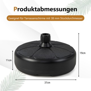 Costway Γεμιστή Βάση Ομπρέλας HDPE για Σταθερότητα και Αντοχή - Ιδ... Costway Γεμιστή Βάση Ομπρέλας HDPE για Σταθερότητα και Αντοχή - Ιδ...