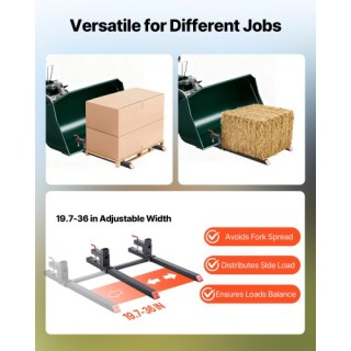 VEVOR Βαρέως Τύπου Πλατιά Πιρούνια για Τρακτέρ, 907 kg, 109 cm, Μαύ... VEVOR Βαρέως Τύπου Πλατιά Πιρούνια για Τρακτέρ, 907 kg, 109 cm, Μαύ...