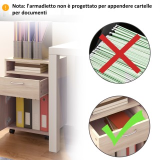 HOMCOM Συρταριέρα Γραφείου για Έγγραφα με Ανοιχτό Ράφι και 2 Συρτά... HOMCOM Συρταριέρα Γραφείου για Έγγραφα με Ανοιχτό Ράφι και 2 Συρτά...