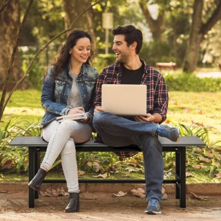 Costway  Εξωτερικός Πάγκος Καθιστικού από HDPE με Ανθεκτική Κατασκε...