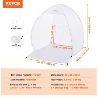 Φορητή Σκηνή Βαφής VEVOR 40x35x40 εκ. BXSPQ403540IN6EZVV0 Φορητή Σκηνή Βαφής VEVOR 40x35x40 εκ. BXSPQ403540IN6EZVV0
