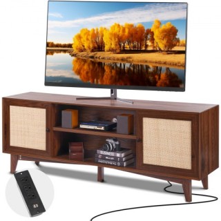 Ρατάν TV Σταντ 191cm Boho TV Ντουλάπι Καρυδιά - VEVOR TBDSJ66INCHE... Ρατάν TV Σταντ 191cm Boho TV Ντουλάπι Καρυδιά - VEVOR TBDSJ66INCHE...