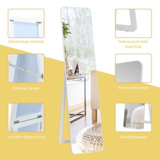 Ολόσωμος Καθρέφτης Επιδαπέδιος 160 x 37 cm COSTWAY HW66089WH Ολόσωμος Καθρέφτης Επιδαπέδιος 160 x 37 cm COSTWAY HW66089WH