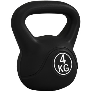 HOMCOM Kettlebell 4kg από Πλαστικό και Άμμο με Επίπεδη Βάση και Λαβ...