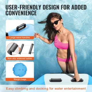 VEVOR Φουσκωτό Τραμπολίνο Νερού 15ft για Πισίνα/Λίμνη BTKSSBCLBS15C...