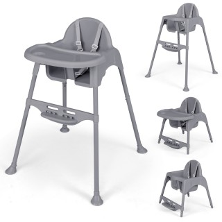 Costway Πολυλειτουργική Καρέκλα Φαγητού 4-σε-1 για Μωρά και Νήπια A...