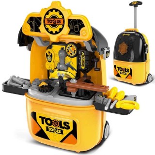 BAKAJI Καρότσι Πάγκος Εργασίας Εργαστήριο Παιχνίδι Βαλίτσα Σετ Παι... BAKAJI Καρότσι Πάγκος Εργασίας Εργαστήριο Παιχνίδι Βαλίτσα Σετ Παι...