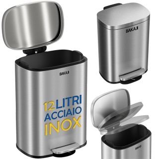 BAKAJI Πτυσσόμενος Κάδος Απορριμμάτων 28.5 x 25 x 39 cm από Ανοξείδ... BAKAJI Πτυσσόμενος Κάδος Απορριμμάτων 28.5 x 25 x 39 cm από Ανοξείδ...
