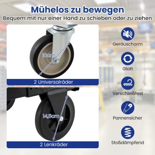 Costway 3-σε-1 πτυσσόμενο καρότσι βαρέως τύπου με επεκτεινόμενη λαβ...