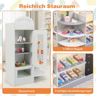 Costway Παιδικό Σετ Σούπερ Μάρκετ με Ταμειακή Μηχανή & Αυτόματο Πωλ...