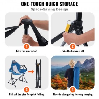 VEVOR  Πτυσσόμενη Καρέκλα Αιώρας 300 lbs Φορτίο PTTYLSYBTYDC4GBBSV0