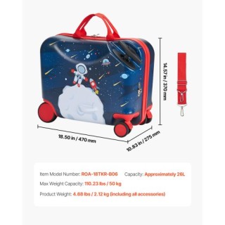 VEVOR Παιδική Βαλίτσα-Σκούτερ 18 ιντσών με Ρόδες FDDQXXLXXLK1Y8UF60...