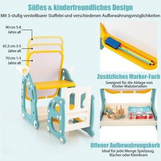 Costway Σετ Καβαλέτου για Παιδιά 4-σε-1 με Μαγνητικό Πίνακα και Παι... Costway Σετ Καβαλέτου για Παιδιά 4-σε-1 με Μαγνητικό Πίνακα και Παι...