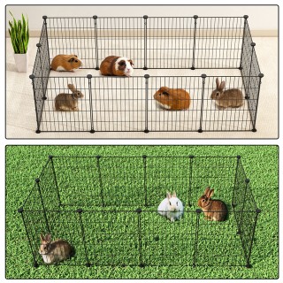 BAKAJI Περίφραξη Μικρών Ζώων Προσαρμόσιμη Μεταλλική Περίφραξη για Χ... BAKAJI Περίφραξη Μικρών Ζώων Προσαρμόσιμη Μεταλλική Περίφραξη για Χ...